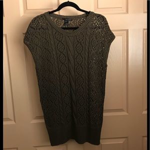 MNG Suit crocheted sleeveless tunic